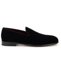 Dolce & Gabbana Leonardo Velvet Loafers - Black