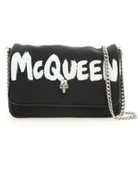 Femme Sacs Sacs et sacoches satchel Sac micro jewelled satchel Cuir Alexander McQueen en coloris Noir 
