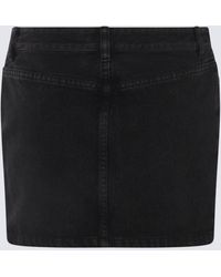 A.P.C. - Black Denim Skirt - Lyst