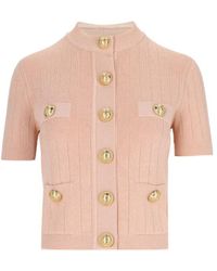 Balmain - Buttoned Crewneck Cardigan - Lyst