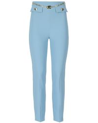 Elisabetta Franchi - Sugar Paper Trousers With Chain - Lyst