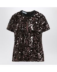 Prada - Plum-Coloured Sequin Sweater - Lyst
