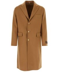 Gucci - Camel Wool Blend Coat - Lyst