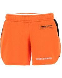 orange mini shorts