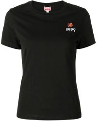 KENZO - Logo Embroidered T-shirt - Lyst