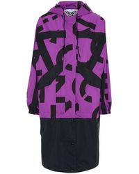 KENZO Two-tone Polyester Sport Raincoat - Purple