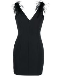 Pinko - Dress With Feathers - Lyst