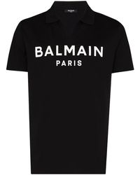Balmain Logo-print Polo Shirt - Black
