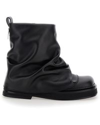The Attico - 'Mini Robin' Ankle Boots With Logo Plaque On The Rear And Pull-Tab - Lyst