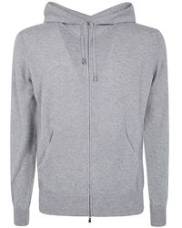 FILIPPO DE LAURENTIIS - Long Sleeves Cashmere Wool Full Zip Hoodie - Lyst