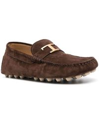 Tod's - Gommino Bubble T Timeless Nubuck Driving Shoes - Lyst