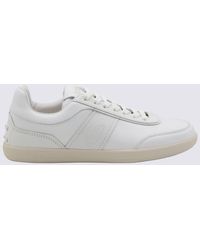 Tod's - White Leather Sneakers - Lyst