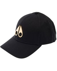Moose Knuckles - Black Baseball Cap With Logo Detail In Cotton Man - Lyst