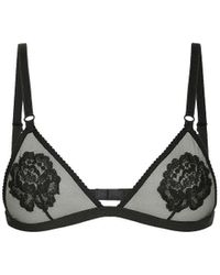 Dolce & Gabbana - Floral Triangle Bra - Lyst