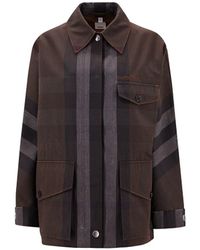 Burberry - Closure With Snap Buttons Jackets - Lyst