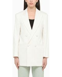 Ami Paris - White Double Breasted Jacket - Lyst
