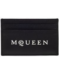 McQueen - Leather Cardholder With Print - Lyst