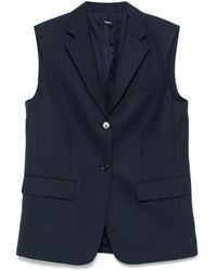Theory - Boxy Os Vest.Wool Ho - Lyst