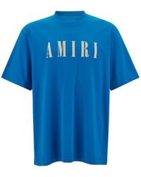 Amiri - Light T-Shirt With Contrasting Logo Print - Lyst