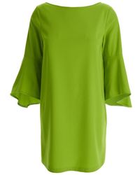 Liu Jo - Lime Bell-Sleeve Mini Dress - Lyst