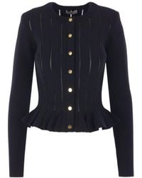 Elisabetta Franchi - Long Sleeve Cardigan - Lyst