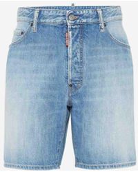 DSquared² - Cotton Denim Bermuda Shorts - Lyst