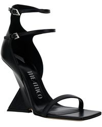 The Attico - Grace Sandals With Double Ankle Strap And Pyramid Wedge - Lyst