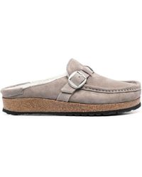 Birkenstock - Buckley Shearling Stone Coin, Suede Leather Shoes - Lyst