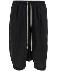 Rick Owens - Rick's Pods' Trousers With Black Low Crotch In Rayon Man - Lyst