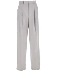 Theory - High-Waisted Metallic Tech Fabric Pants - Lyst