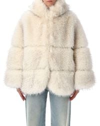 S.w.o.r.d 6.6.44 - Faux Fur Jacket With Hood - Lyst
