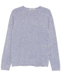 AURALEE - Wool And Cotton Crewneck Jumper - Lyst