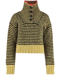 Bottega Veneta - Stand-up Collar Wool Pullover - Lyst