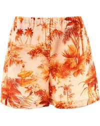 Natural Womens Shorts Alanui Shorts Alanui Valparaiso High-rise Denim Shorts in Orange 