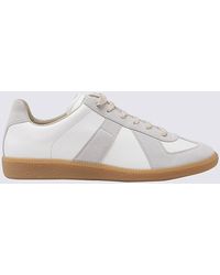 Maison Margiela - White Leather Replica Sneakers - Lyst