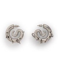 Panconesi - Pierced Hoops' Brass Earrings - Lyst