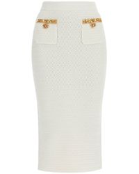 Self-Portrait - 'Knitted Lurex Midi Skirt - Lyst