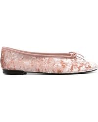 Repetto - Crushed Velvet Ballerina Shoes - Lyst