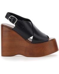 Jeffrey Campbell - 'Fiddle' Wedges With Criss-Crossed Band And Adjustable Buckle Closure - Lyst