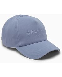 Balmain - Light Baseball Cap With Logo - Lyst