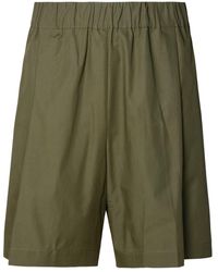Laneus - Army Cotton Bermuda Shorts - Lyst