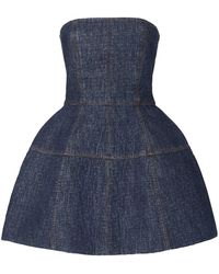 Fendi - Ff Padded Denim Dress - Lyst