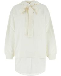 Patou - Ivory Cotton Oversize Sweatshirt - Lyst