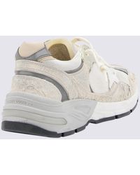 Golden Goose - White And Silver-tone Leather Sneakers - Lyst