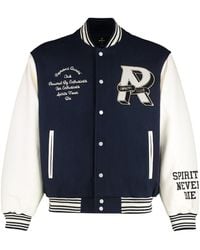 Represent - Wool And Faux Leather Bomber Jacket - Lyst