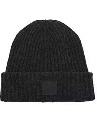 Marc Jacobs - The Ribbed Dark Grey Beanie - Lyst