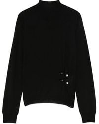 Liu Jo - High-Neck Pearly Accent Sweater - Lyst