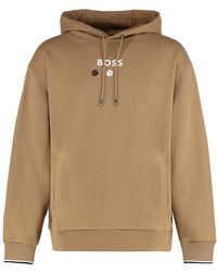 BOSS - Hooded Sweatshirt Made Of Terry Cotton - Lyst