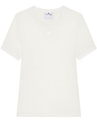Courreges - Textured Fabric T-Shirt - Lyst