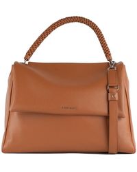 Orciani - Sveva Xl Sense Scooby Leather Colored Shoulder Bag With Shoulder Strap - Lyst